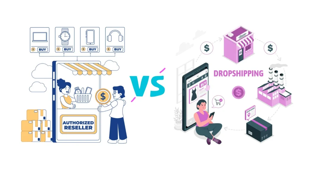 memilih produk dropshipping untuk toko online - itu Reseller dan Dropship?