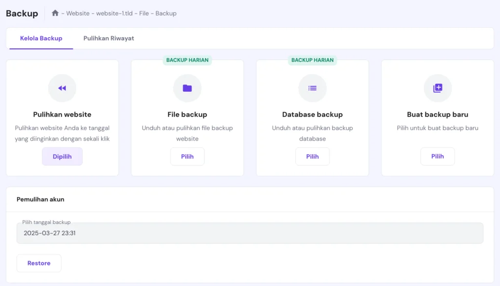 Cara backup WordPress dengan control panel, plugin, dan manual