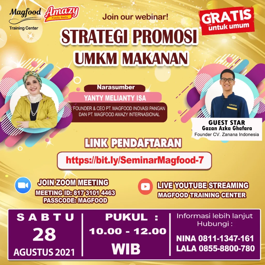 FREE! WEBINAR STRATEGI PROMOSI UMKM MAKANAN - Your Amazing Family Resto