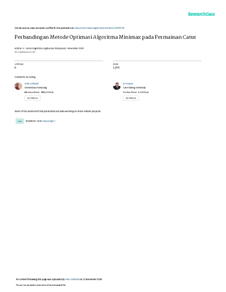 Cara Mengoptimalkan Kecepatan Situs WordPress - Karuniawan-Perbandingan Metode Optimasi Algoritma Minimaxpada Permainan