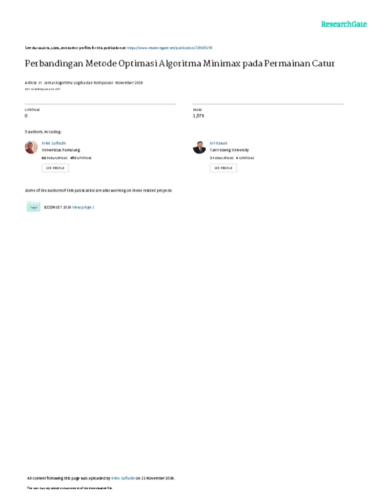 Cara Mengoptimalkan Kecepatan situs WordPress - Karuniawan-Perbandingan Metode Optimasi Algoritma Minimaxpada Permainan