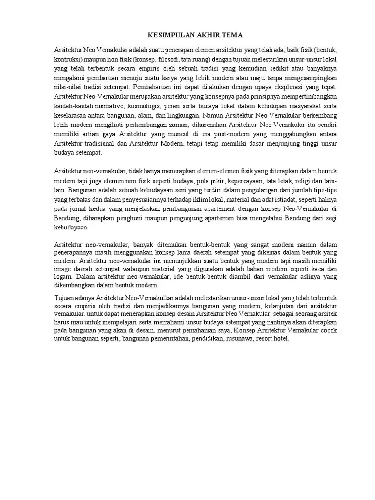 Kesimpulan Akhir | PDF