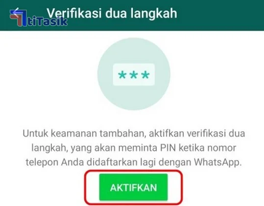 Mengaktifkan PIN Verifikasi 2 Langkah di WhatsApp – tiTasik
