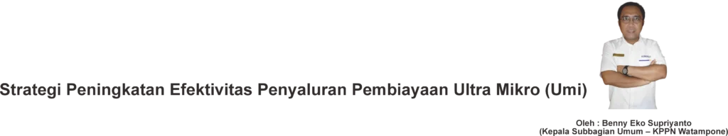 Pembiayaan Mikro bagi UMKM - Strategi Peningkatan Efektivitas Penyaluran Pembiayaan Ultra Mikro (UMi)
