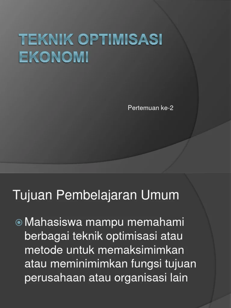 Optimasi Performa AI di Perangkat Mobile - Teknik Optimasi Ekonomi | PDF